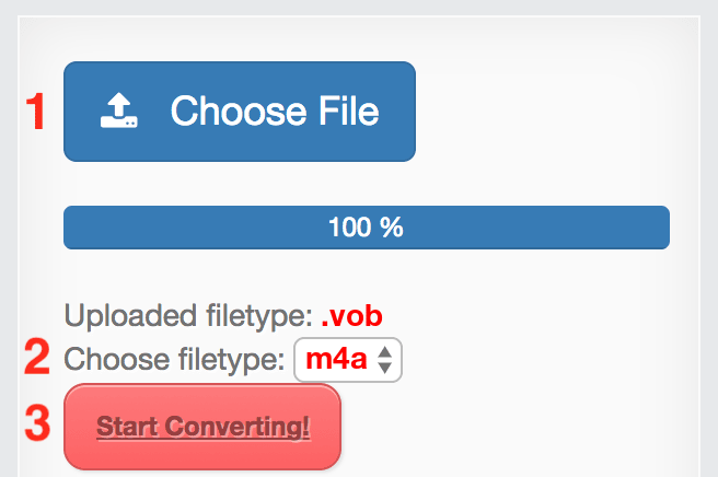 How to convert VOB files online to M4A